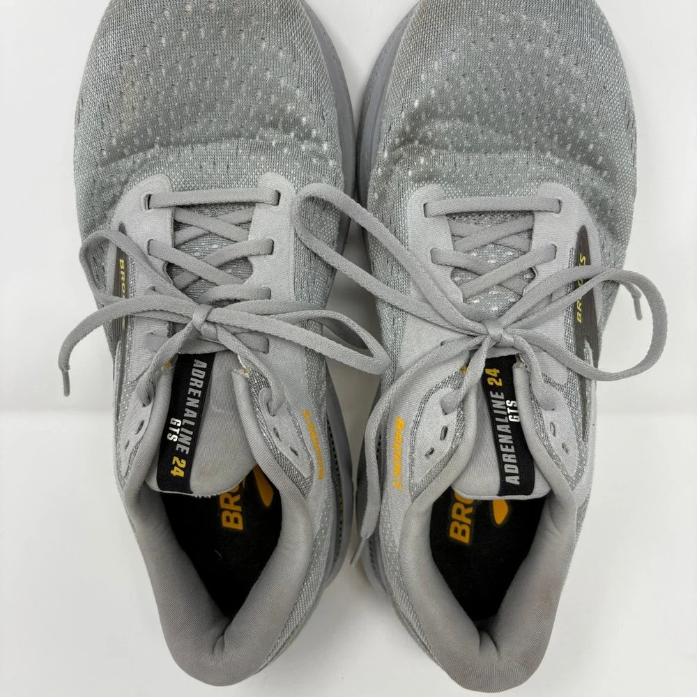 Brooks Adrenaline GTS 24 Mens Size 10.5 4E Wide Grey Running Shoes 1104374E084